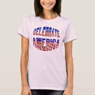 Vier Amerika Vlag Quote Vrouwen T-shirt