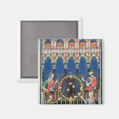 Vier Arabische backgammaspelers Magneet (Voorkant / Achterkant)