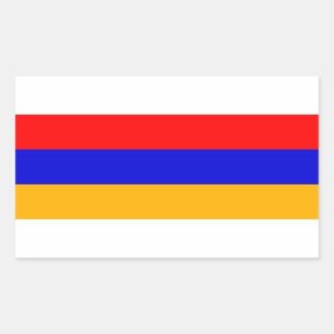 VIER Armeense vlag Rechthoekige Sticker