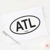 VIER Atlanta "ATL" Ovale Sticker (Envelop)