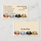 Vier Australische Puppies van Shepherd Visitekaartje (Voorkant / Achterkant)