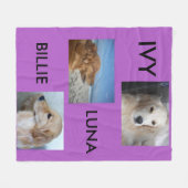 Vier baby's foto's fleece deken (Voorkant (Horizontaal))