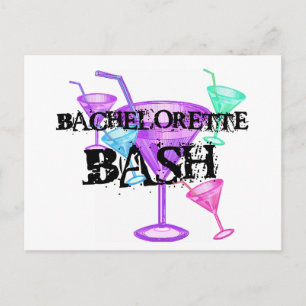 Vier Bachelorette Bash Briefkaart