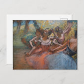 Vier balletdansers op het podium van Degas Briefkaart (Voorkant / Achterkant)