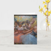 Vier balletdansers op het podium van Degas Kaart (Gele Bloem)