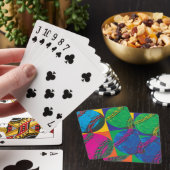 Vier basisballen in Verschillende Kleuren Pokerkaarten (Insitu)