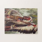 Vier Beren, Native American Warrior Chief puzzle Legpuzzel (Horizontaal)