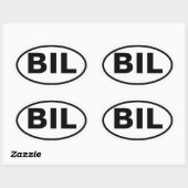 VIER Billings, Montana "BIL" Ovale Sticker (Vel)