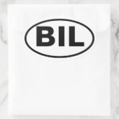VIER Billings, Montana "BIL" Ovale Sticker (Tas)
