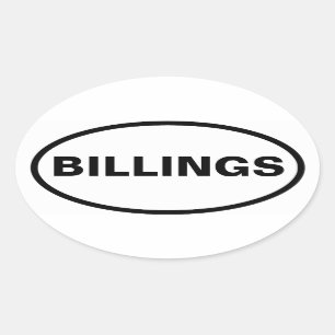 VIER Billings, Montana Ovale Sticker