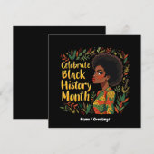 Vier Black History Month Eer Afro-Amerikaanse Kaart (Voorkant / Achterkant)