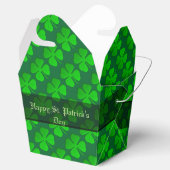 Vier Blad Klaver Patroon Take-Out Favor Box Bedankdoosjes (Geopend)