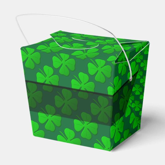 Vier Blad Klaver Patroon Take-Out Favor Box Bedankdoosjes (Achterkant)