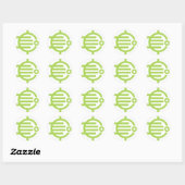 Vier bladeren ronde Sticker (Vel)