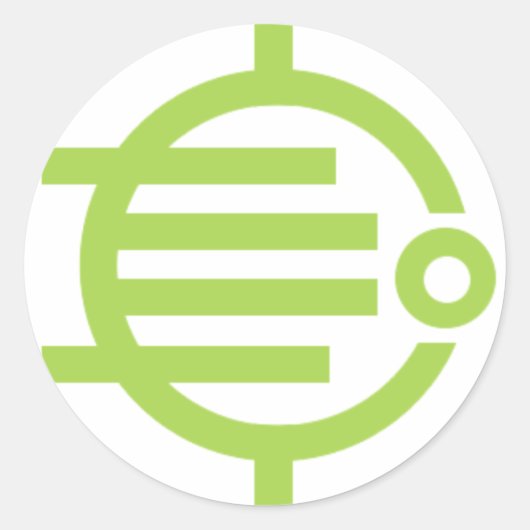 Vier bladeren ronde Sticker (Voorkant)