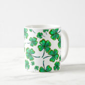 vier bladklaverpatronen koffiemok (Voorkant rechts)