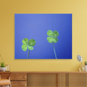 Vier bladklavers canvas afdruk (Insitu (Woonkamer))
