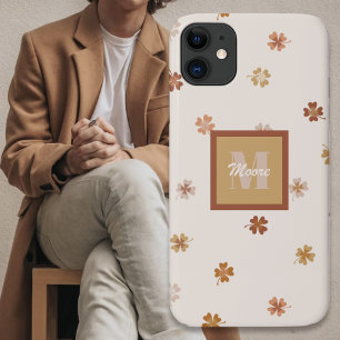 Vier bladluiken aan het licht in bijtende aardtone iPhone 11 hoesje