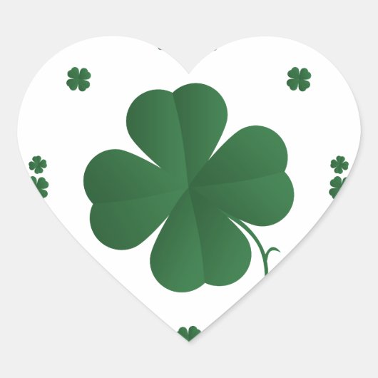 Vier bladluiken hart sticker (Voorkant)