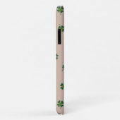 Vier bladluiken verspreid over pastelbruin Case-Mate iPhone case (Achterkant/rechts)