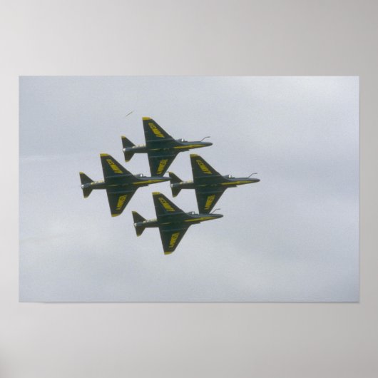 Vier blauwe engel A-4s in diamant Poster (Voorkant)