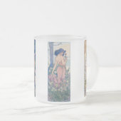 Vier bloemen, Alphonse Mucha Matglas Koffiemok (Voorkant rechts)