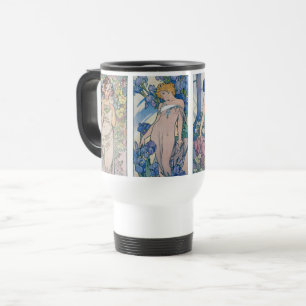Vier bloemen, Alphonse Mucha Reisbeker