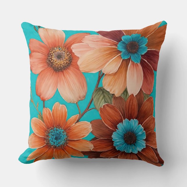 Vier bloemen kussen (Voorkant)