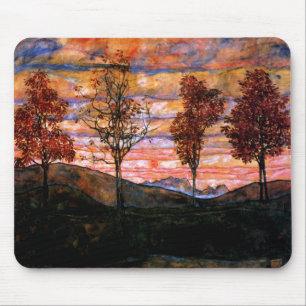 Vier bomen door Egon Schiele Muismat