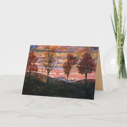 Vier bomen kaart (Voorkant)