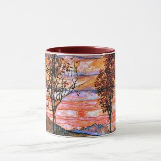 Vier bomen, kunst van Egon Schiele, Mok (Midden)