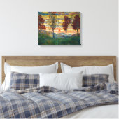 Vier bomen (landschapskunst) (van Egon Schiele) Canvas Afdruk (Insitu (Slaapkamer))