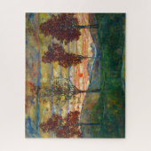 Vier bomen (landschapskunst) (van Egon Schiele) Legpuzzel (Verticaal)