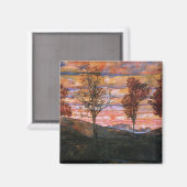 Vier bomen magneet (Voorkant / Achterkant)