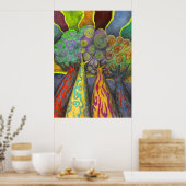 Vier bomen poster (Keuken)