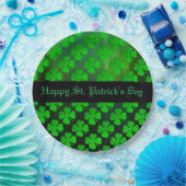 Vier Borden van bladverlooppapier Papieren Bordje (Feest)