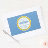 VIER Boston Flag Rechthoekige Sticker (Envelop)
