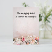 Vier bruiloft kaart (Staand voorkant)