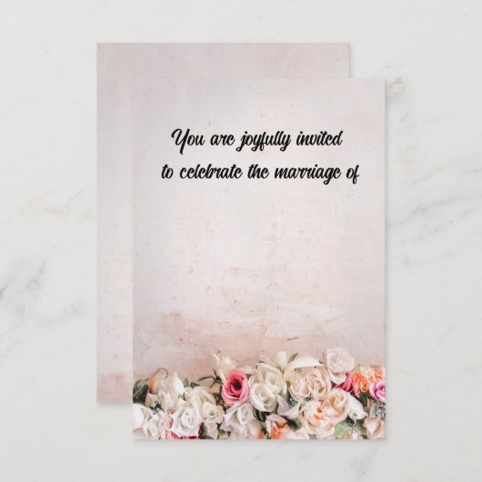 Vier bruiloft kaart (Voorkant / Achterkant)