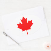 VIER Canada Maple Leaf Ovale Sticker (Envelop)
