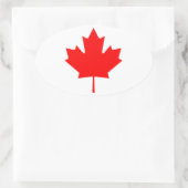 VIER Canada Maple Leaf Ovale Sticker (Tas)