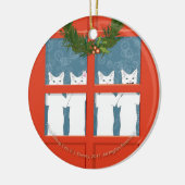 Vier Cats... Keramisch Ornament (Links)