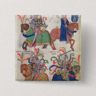 Vier cavaliers van de vierkante button 5,1 cm