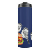 Vier Cheeseburger Birds Black Capped Chickadee Thermosbeker (Voorkant)