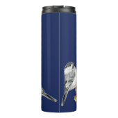 Vier Cheeseburger Birds Black Capped Chickadee Thermosbeker (Achterkant)