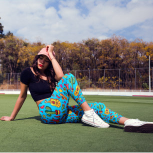 Vier Cinco de Mayo Levendige Blauwe Leggings