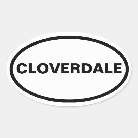 VIER Cloverdale, Montgomery, Alabama Ovale Sticker (Voorkant)