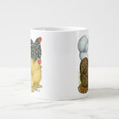 Vier Cochin Hens Jumbo Beker (Voorkant)