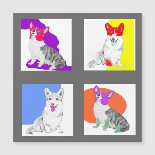 Vier Corgi's (Voorkant)