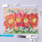 Vier CRAZY Flowers-weefselpapier Tissuepapier (Craft)